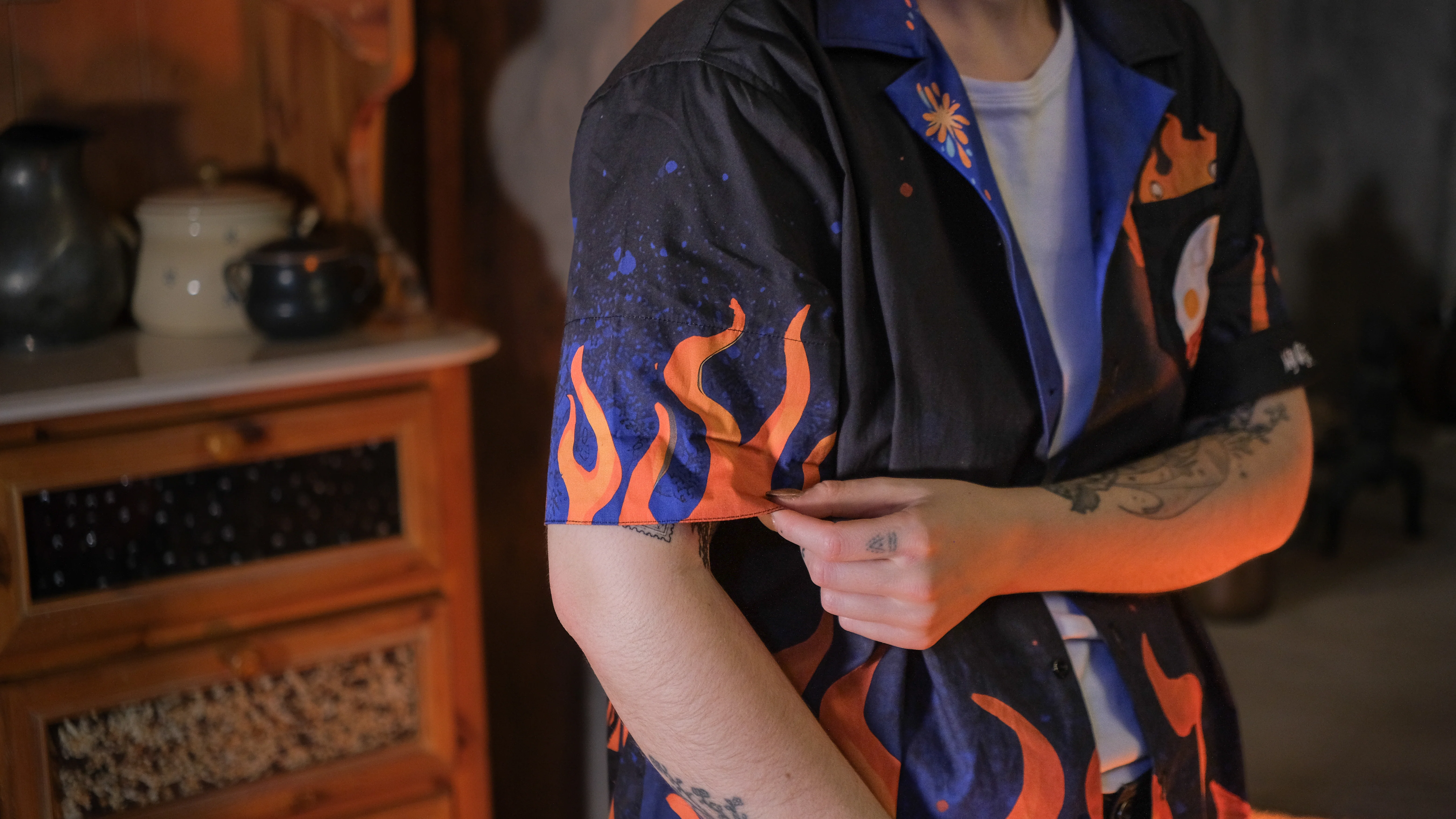 Demonspark Button-Up T-Shirt - Image 4