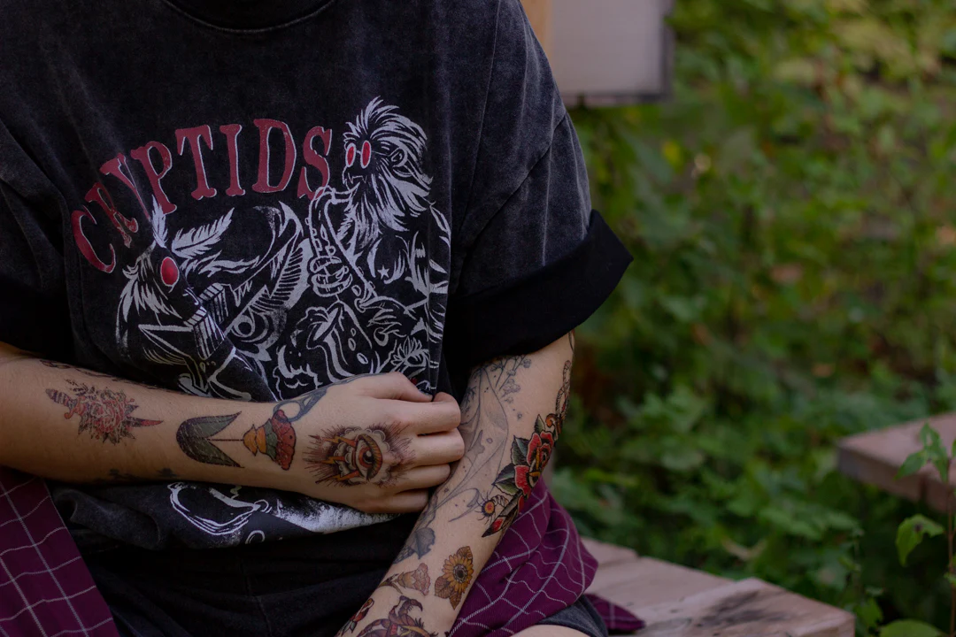 Cryptids on Tour // Vintage Black Wash T-Shirt - Image 8