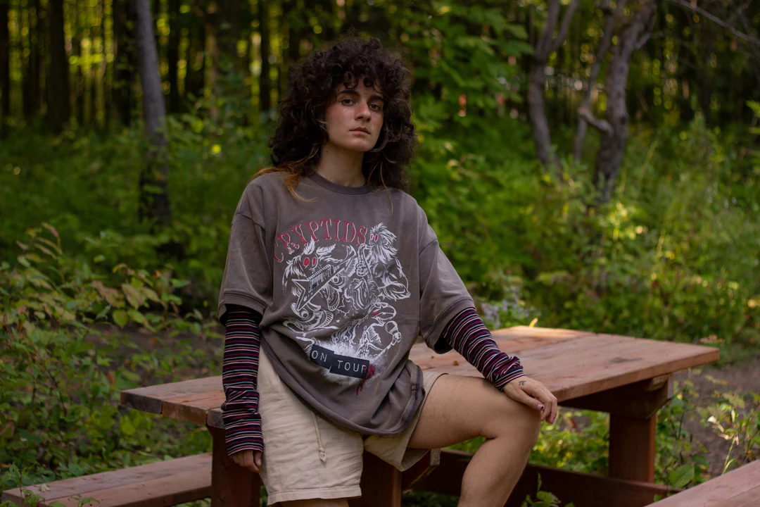 Cryptids on Tour // Bone Dust Brown Wash T-Shirt - Image 6