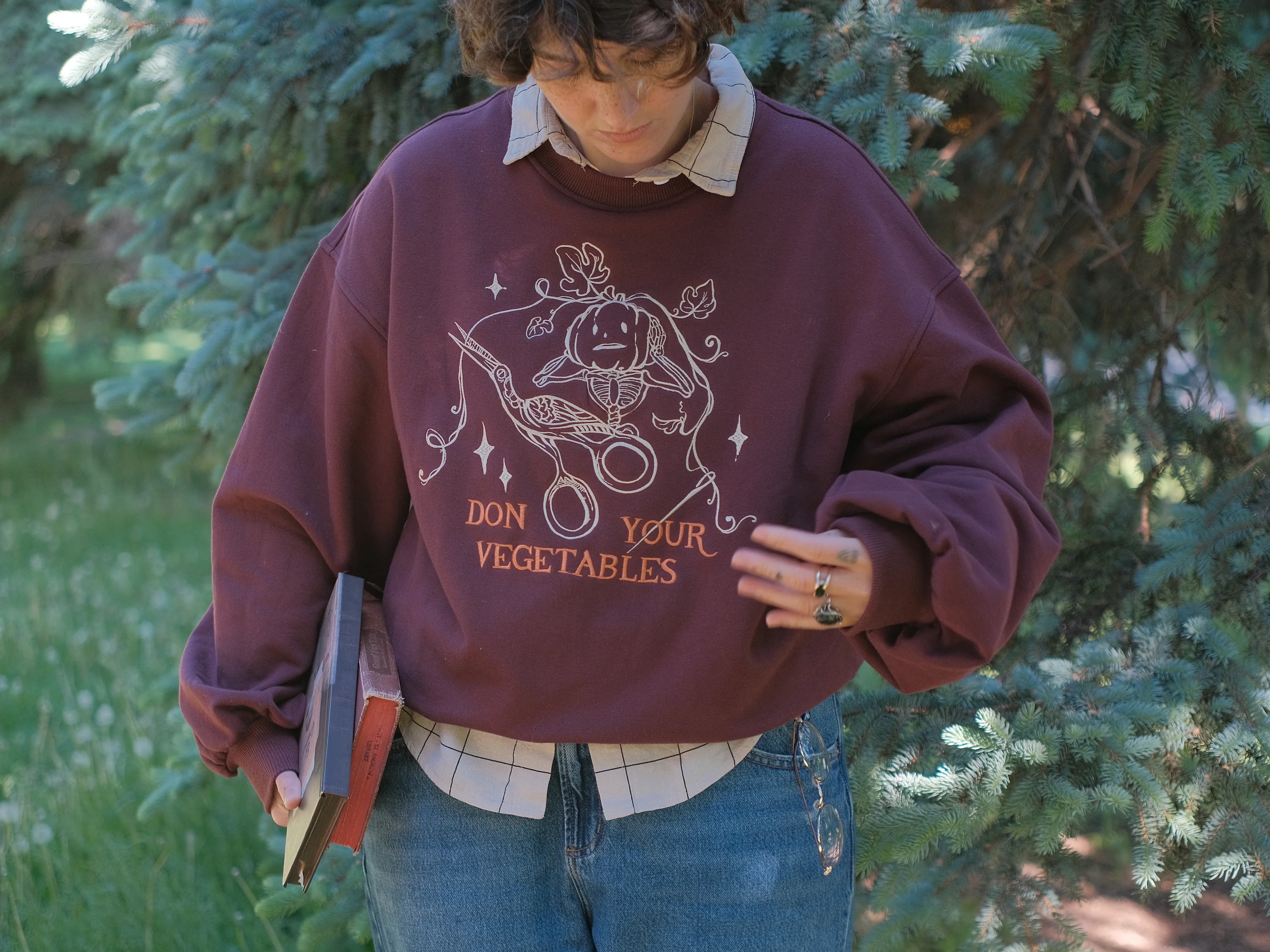 Don your Vegetables Crewneck // Cherry Wine - Image 6