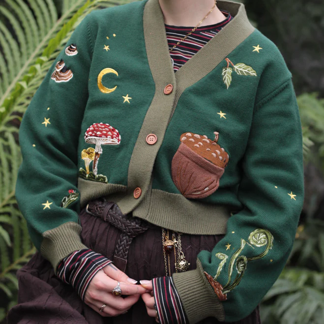 Forest Forager // Embroidered Cardigan - Image 11