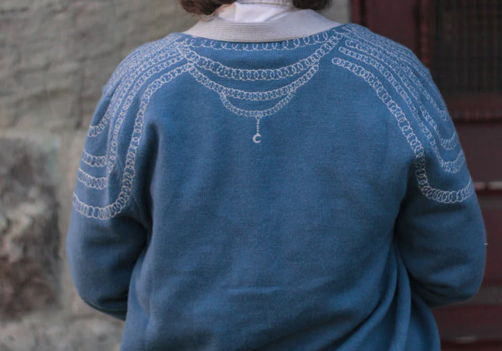 Knight in Cozy Armour Cardigan // The Forget-me-not Knight - Image 10