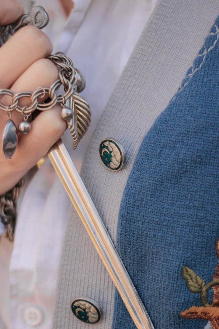 Knight in Cozy Armour Cardigan // The Forget-me-not Knight - Image 6