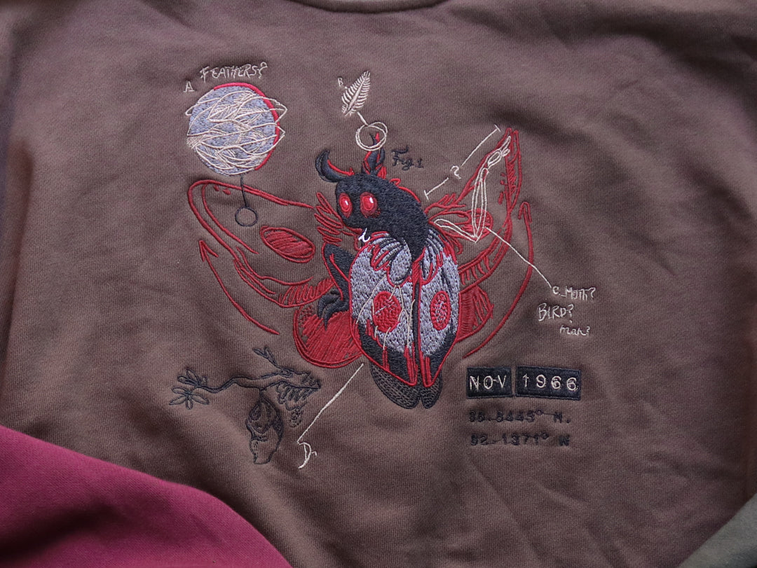 Mothman Crewneck // Cozy Cryptid Club - Image 4
