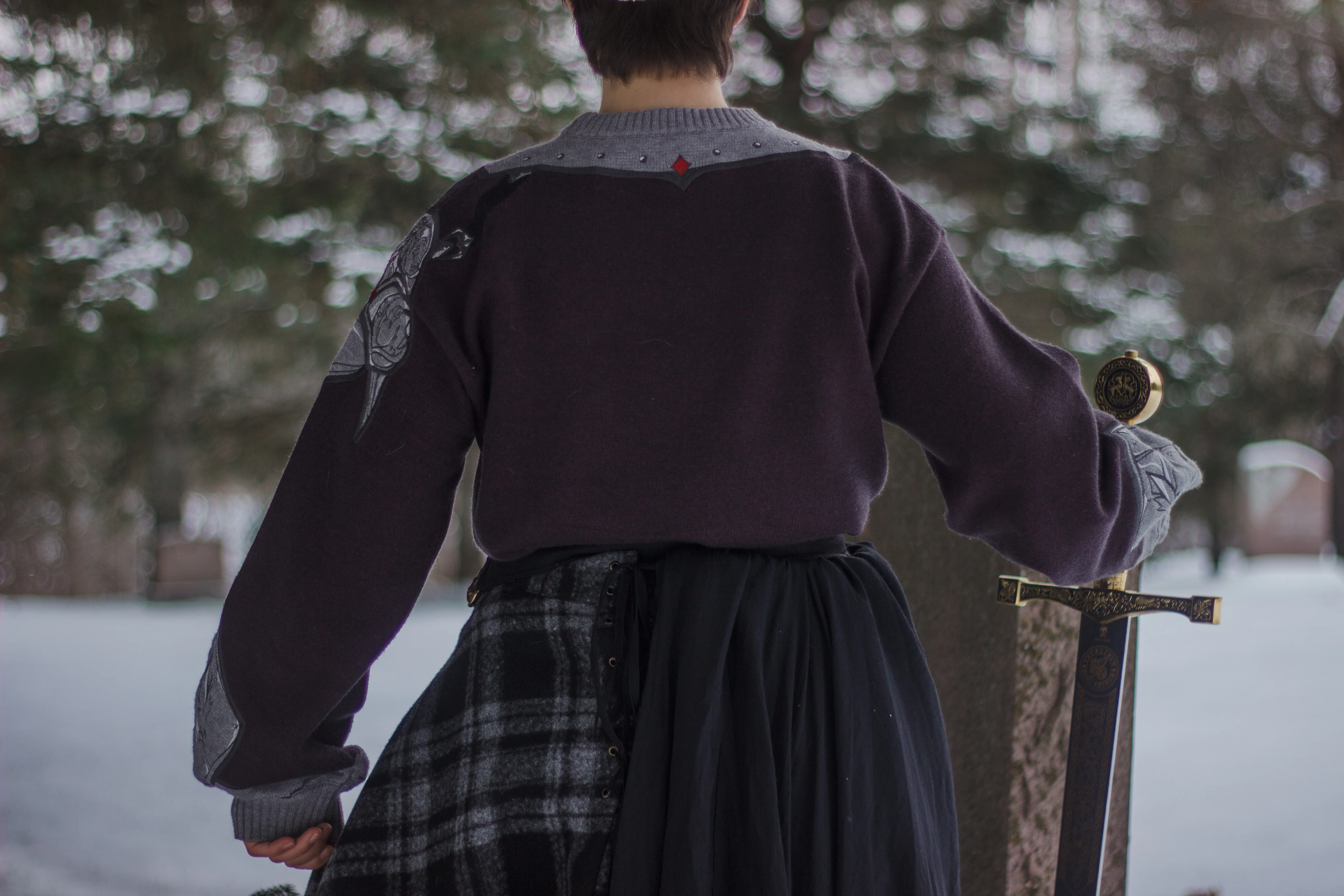 The Grave Knight // Embroidered Crewneck - Image 4