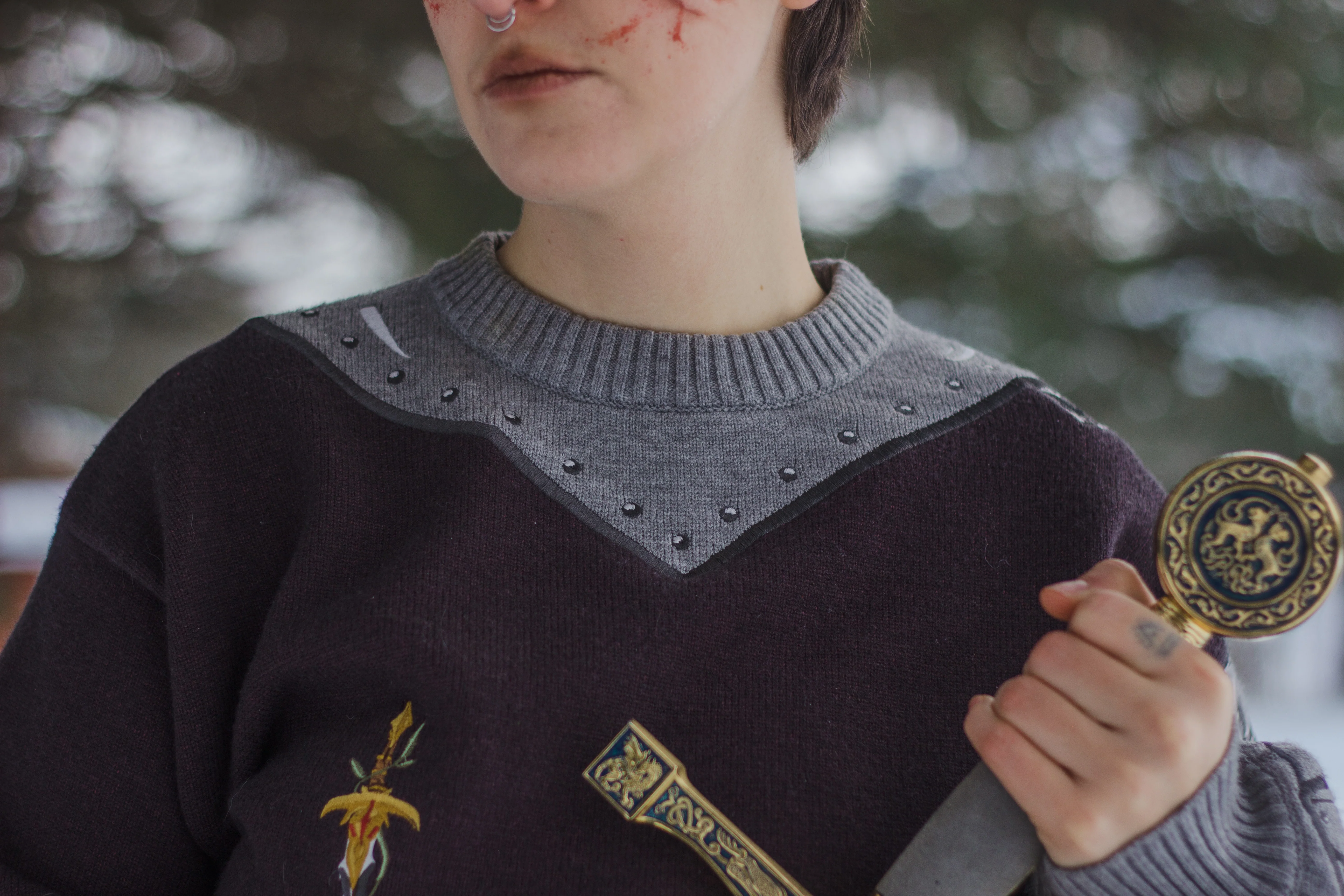 The Grave Knight // Embroidered Crewneck - Image 5