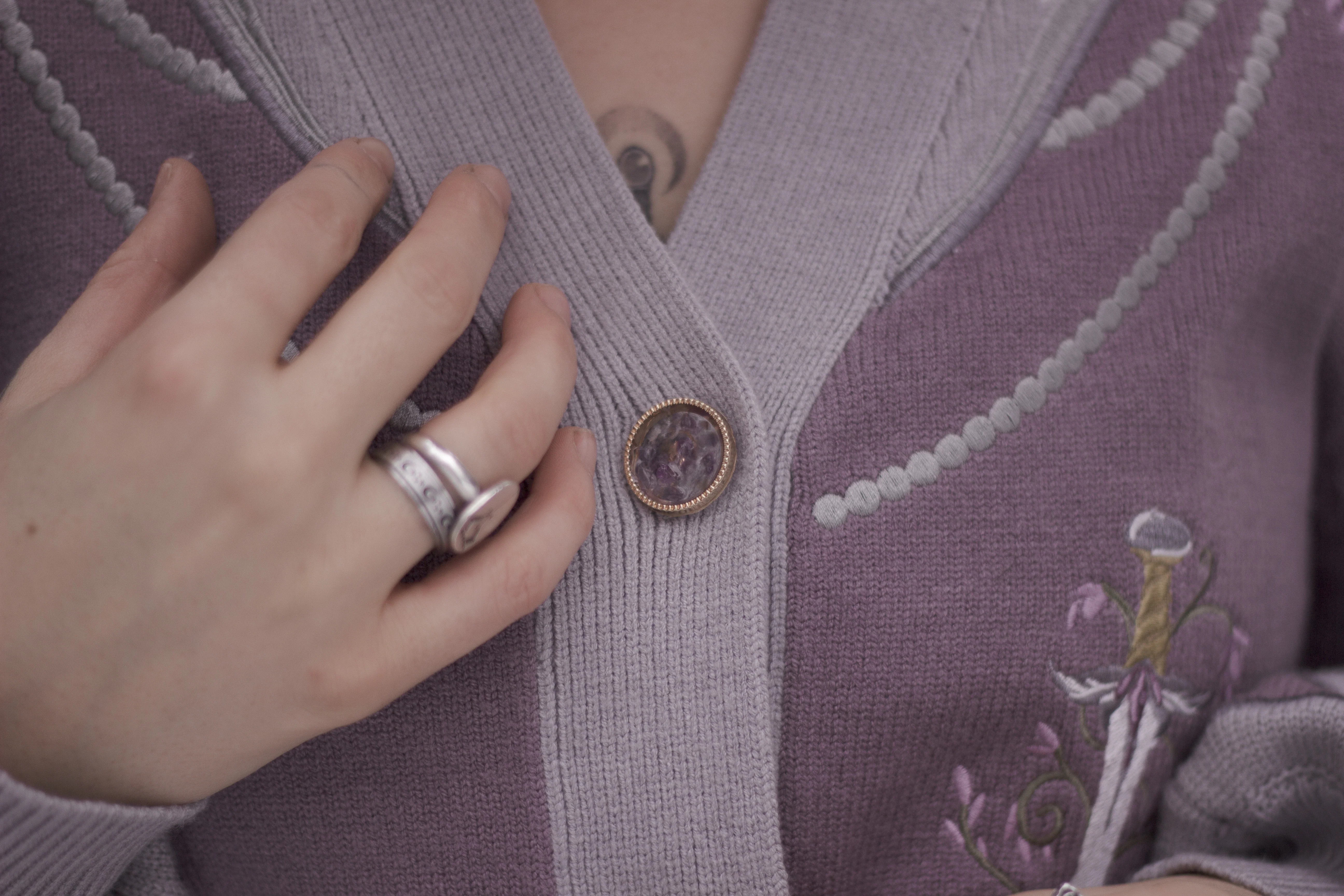 The Knight of Wisteria // Embroidered Cardigan - Image 10