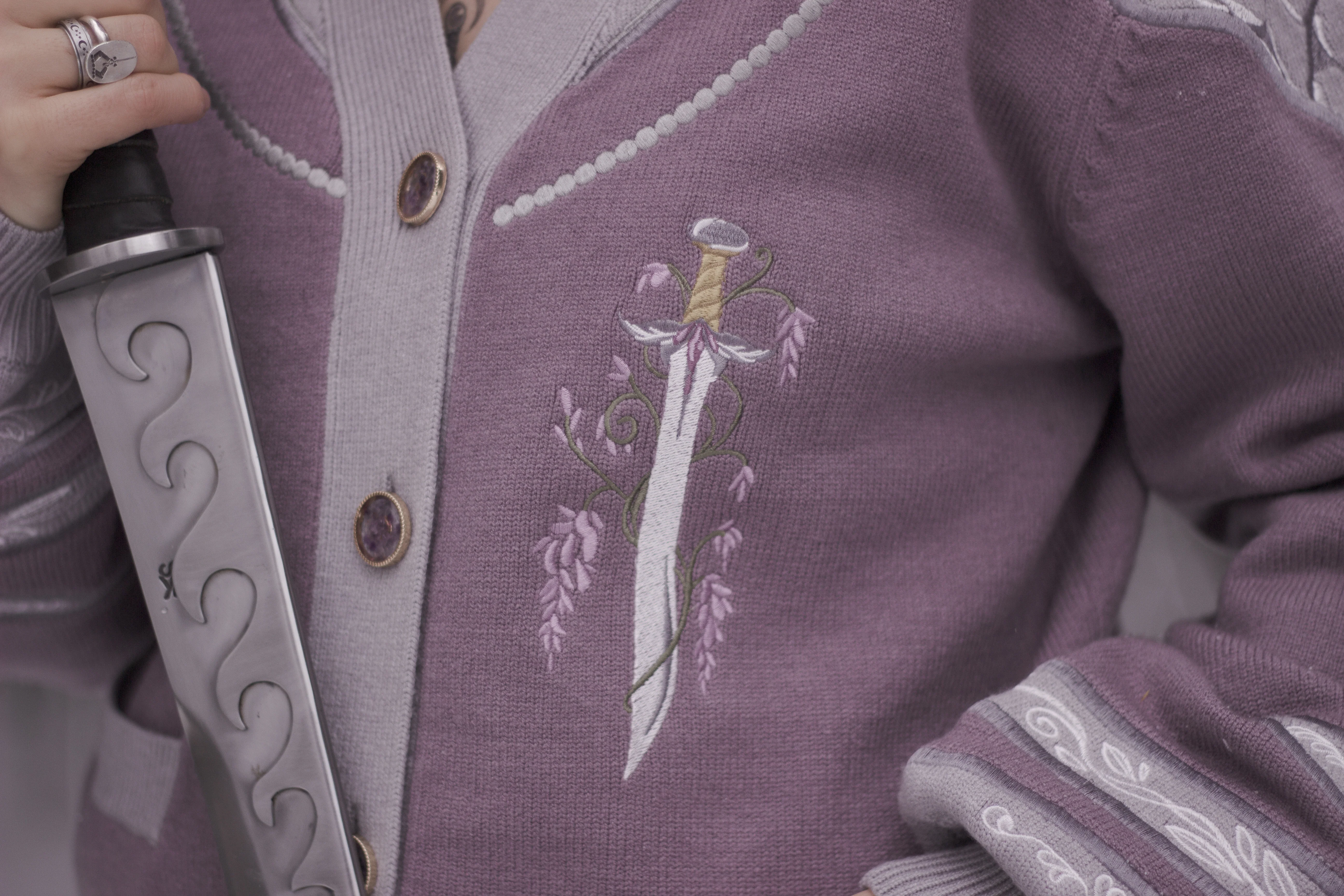 The Knight of Wisteria // Embroidered Cardigan - Image 9