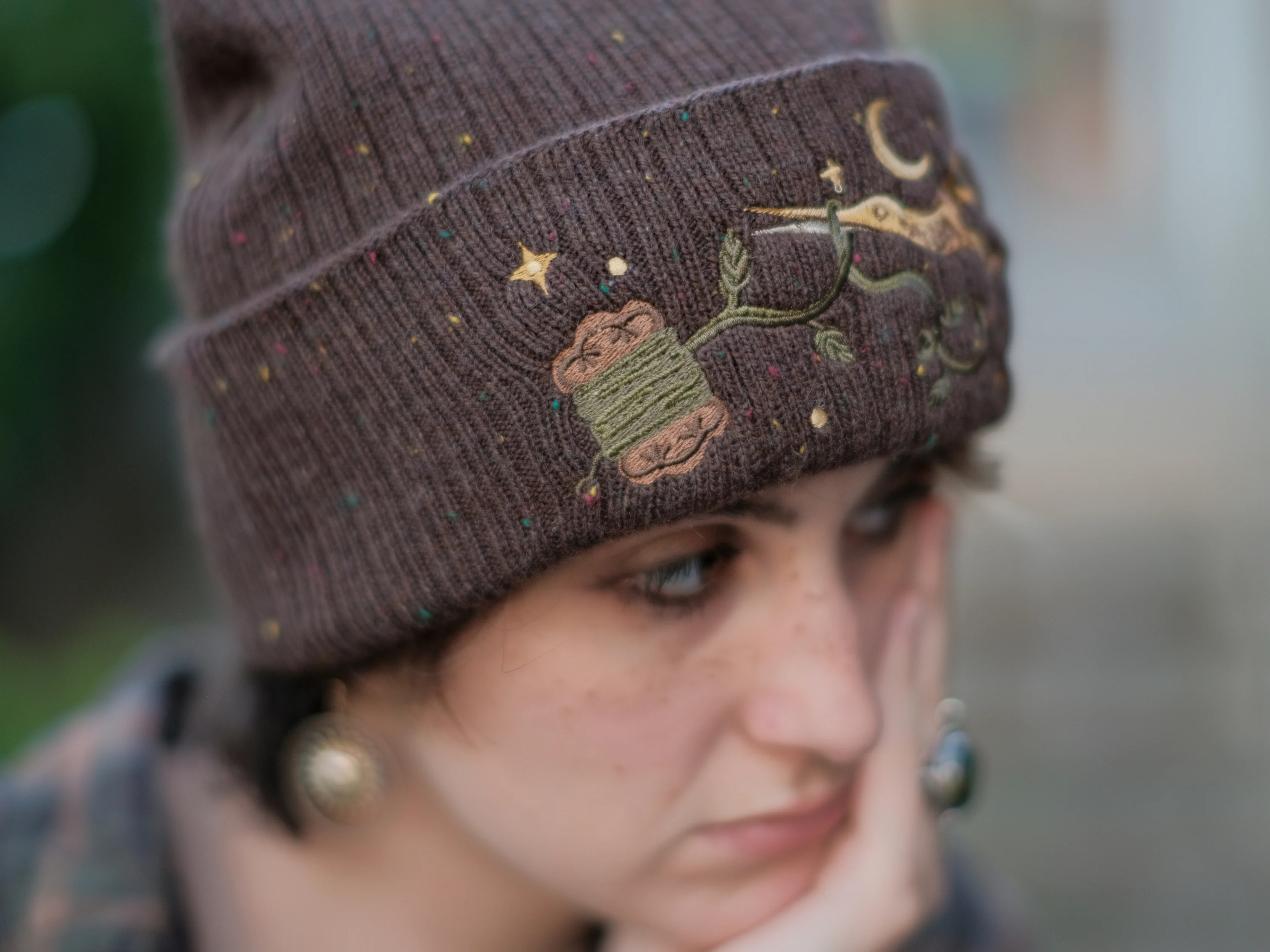 The Witch's Scissors // Oak Knit Beanie - Image 5